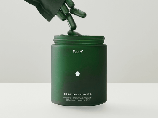 Seed DS-01 Daily Synbiotic - Prebiotic and Probiotic for Women & Men - Digestive Health, Gut Health, Immune Support, Bloating & Constipation Relief - Vegan & Shelf-Stable - 60 Capsules (30-Day Supply)