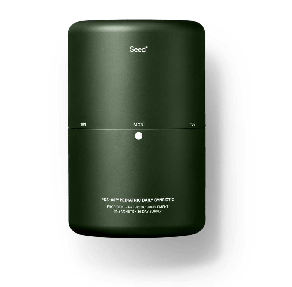 Seed PDS-08 Pediatric Daily Synbiotic - Fiber-Based Prebiotic & Probiotic for Kids - Digestive Health, Regularity, Constipation Relief - Ages 3-17 - Vegan and Shelf-Stable - 30 Sachets (30-Day Supply)