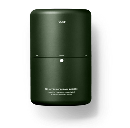 Seed PDS-08 Pediatric Daily Synbiotic - Fiber-Based Prebiotic & Probiotic for Kids - Digestive Health, Regularity, Constipation Relief - Ages 3-17 - Vegan and Shelf-Stable - 30 Sachets (30-Day Supply)