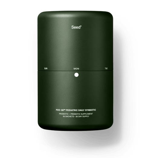 Seed PDS-08 Pediatric Daily Synbiotic - Fiber-Based Prebiotic & Probiotic for Kids - Digestive Health, Regularity, Constipation Relief - Ages 3-17 - Vegan and Shelf-Stable - 30 Sachets (30-Day Supply)